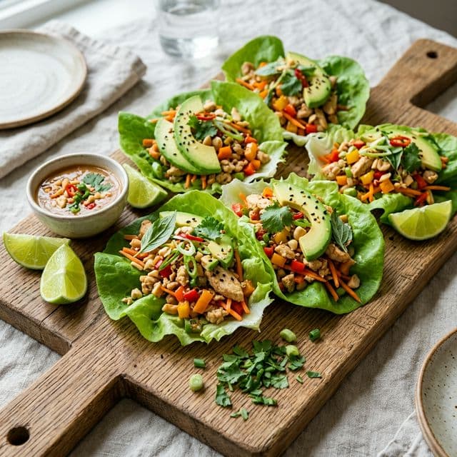 Wraps de Pollo y Aguacate: 380 kcal y 32g de Proteína en 10 Minutos