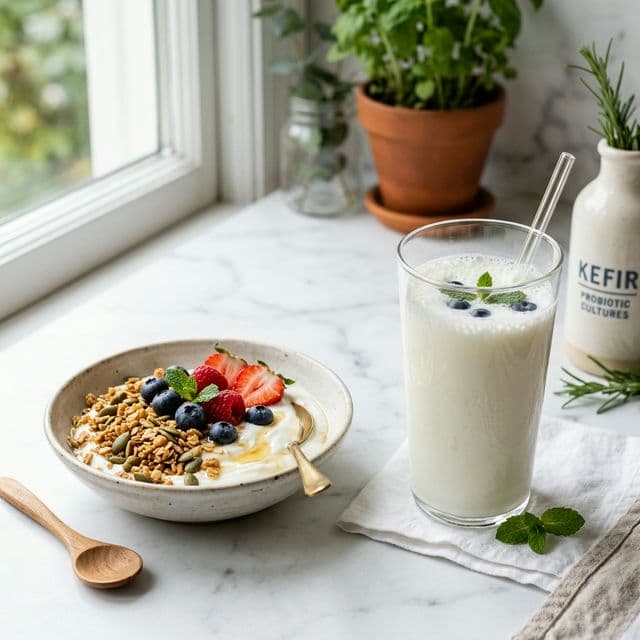 Yogur vs Kéfir: ¿Cuál Tiene Más Probióticos? Comparativa Completa